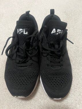 APL Black Knit Sneakers with White Logo